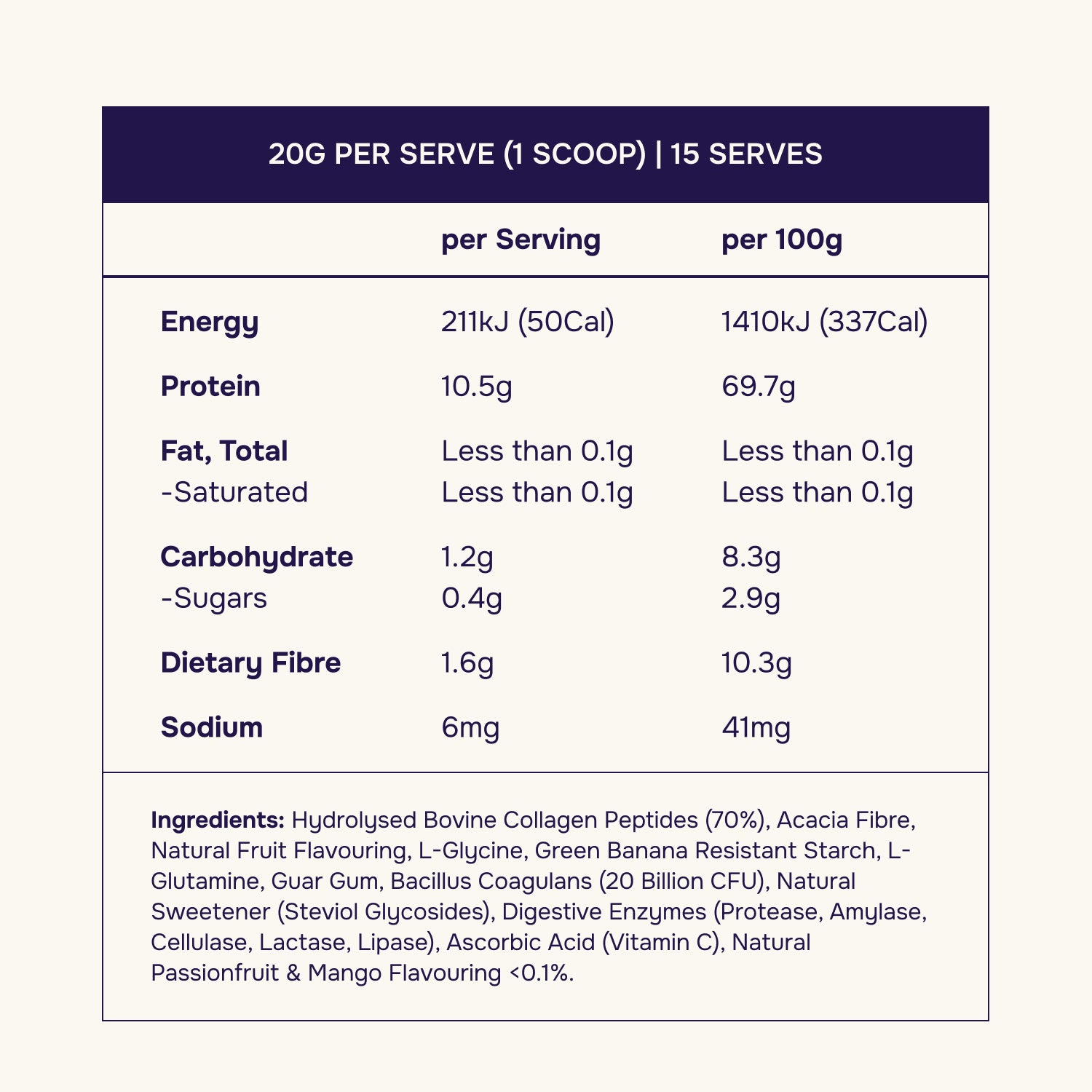 GutGlow™ Collagen - Passion Mango