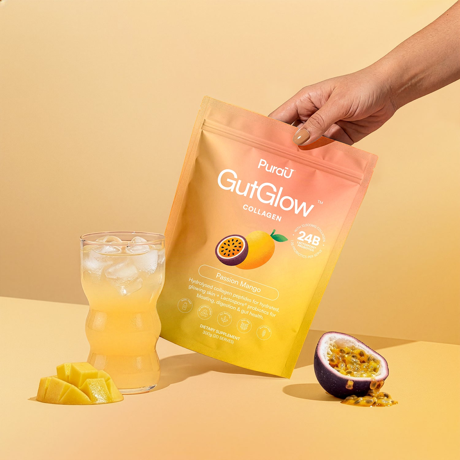 GutGlow™ Collagen - Passion Mango